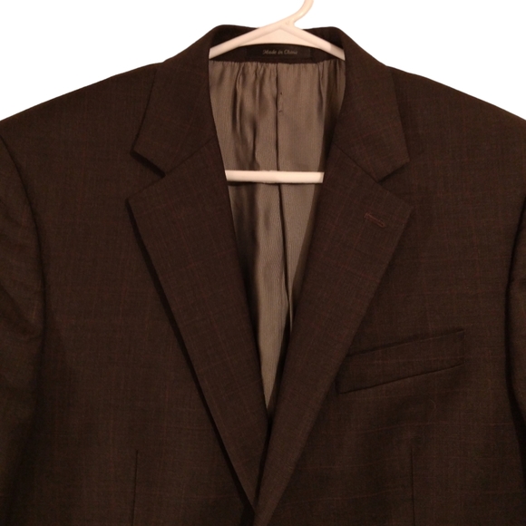 Michael kors MK 100% wool sport coat blazer mens size 40R dark gray 2 button - Picture 2 of 12